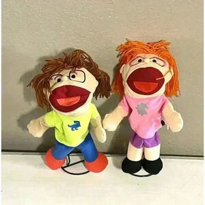 Lot‎ of 2 Marvel Education Company Plush Hand Puppet Toys 14"